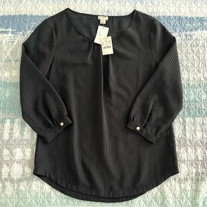 J. CREW NWT Black Sheer Top